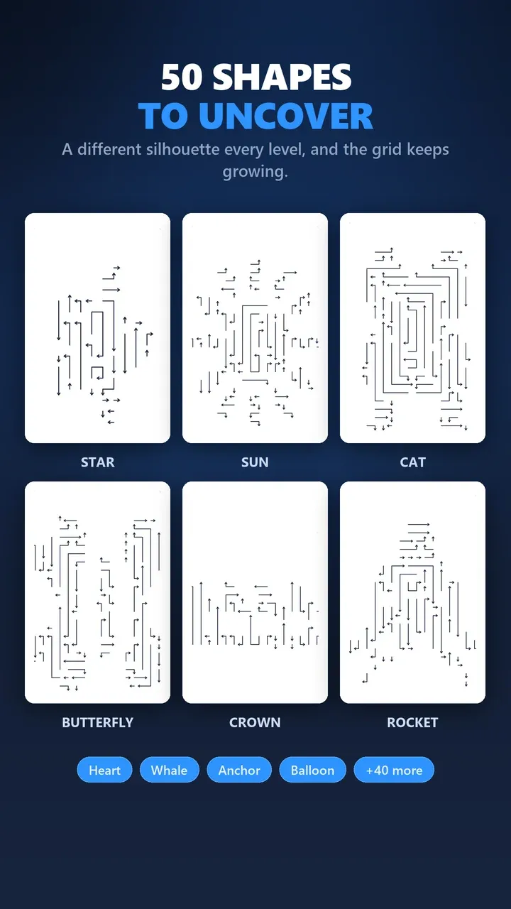 Some of the 50 shapes to uncover