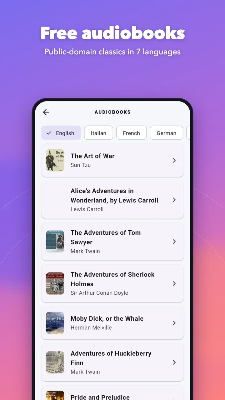 Free audiobooks