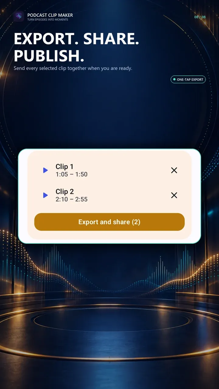 Export and share